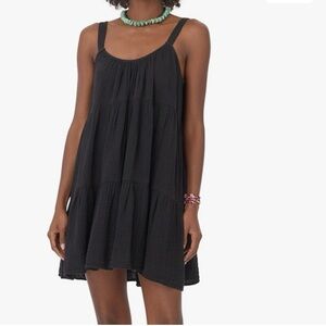 Xirena Pyper Dress in Black Gauzey Sleeveless Mini Black XS